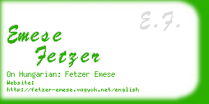 emese fetzer business card